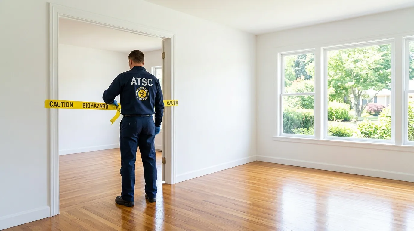 Certified biohazard cleanup crew performing Decomposition Cleanup in Norton Shores